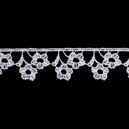 Guipure Lace Trim - 1" - White Dancing Daisies
