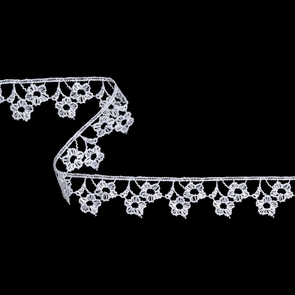 Guipure Lace Trim - 1" - White Dancing Daisies