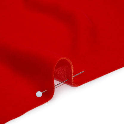 Silk and Rayon Velvet - Fiery Red - Adelasia Collection Detail