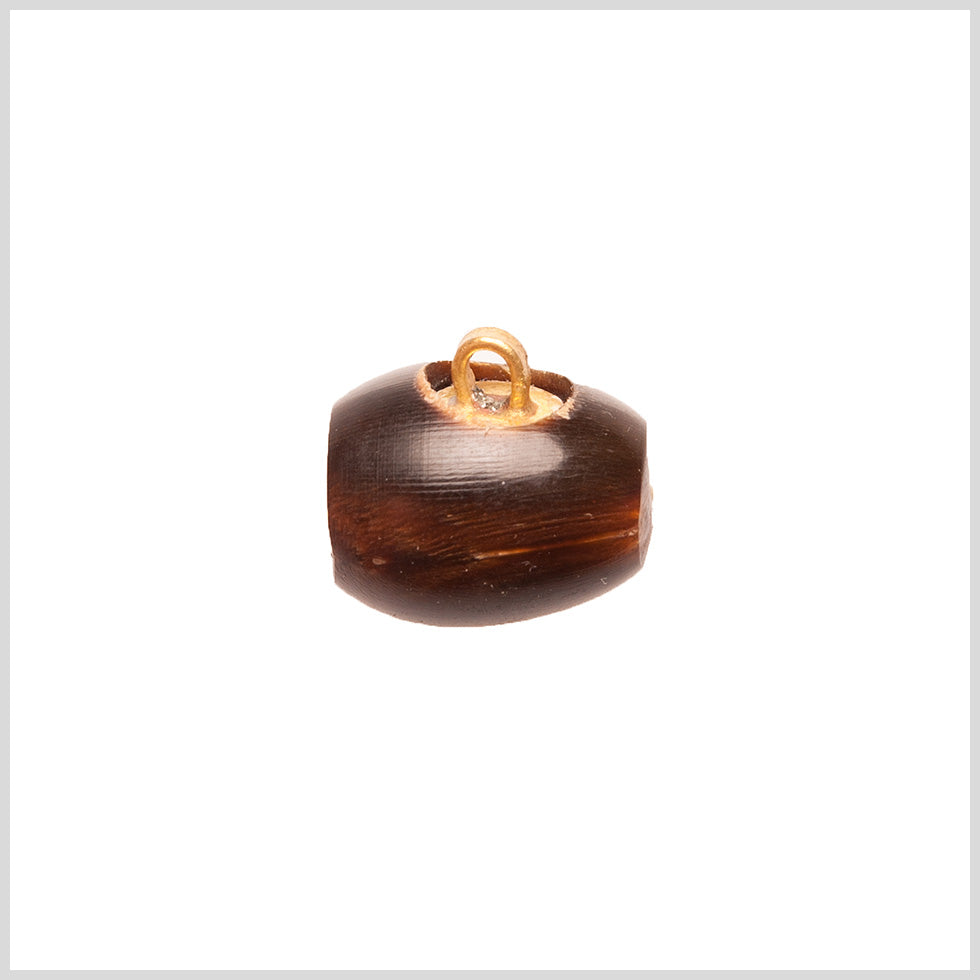 Brown Horn Shank Back Button - 24L/15mm Detail