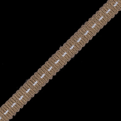 Dark Gold Stitched Grosgrain Ribbon - 0.19" Detail