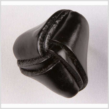 Black Leather Button - 24L/15mm