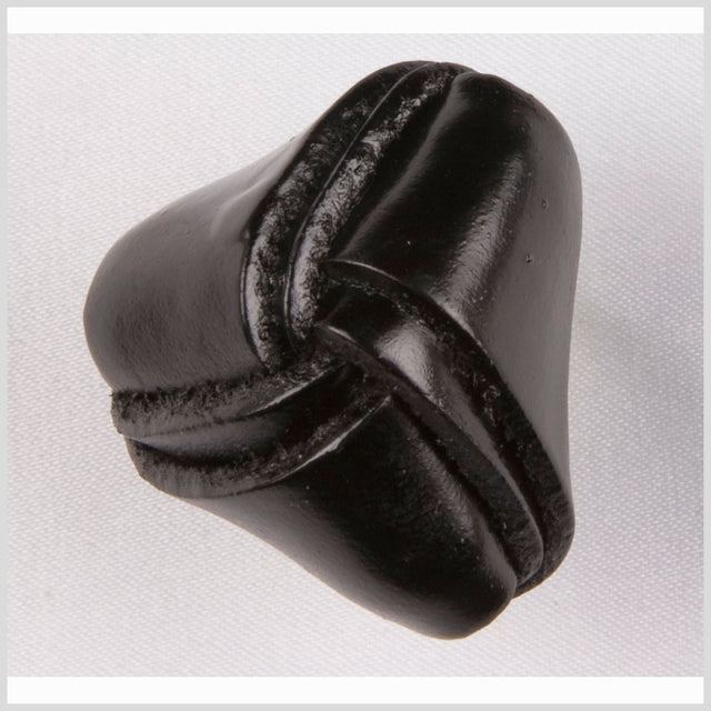 Black Leather Button - 24L/15mm