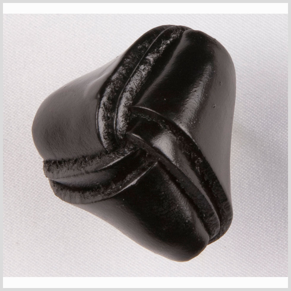 Black Leather Button - 32L/20mm