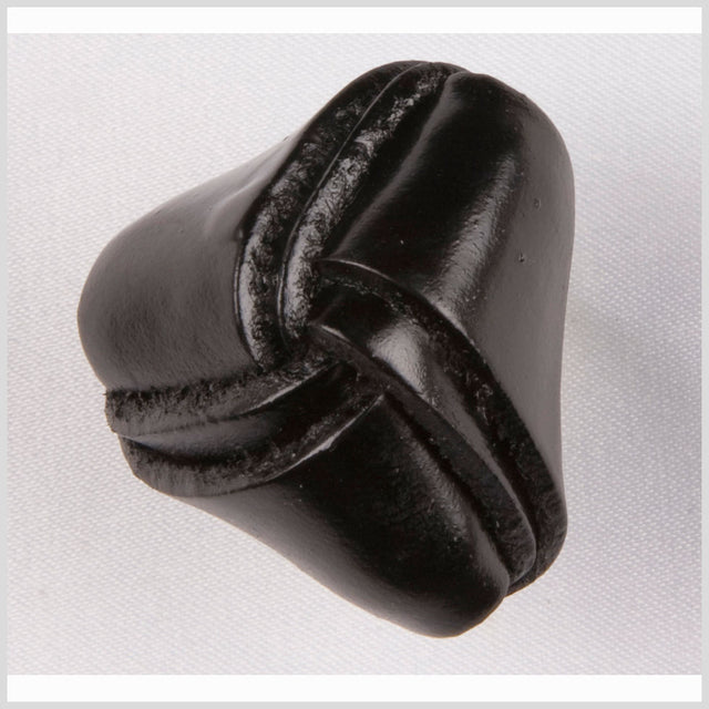 Black Leather Button - 32L/20mm