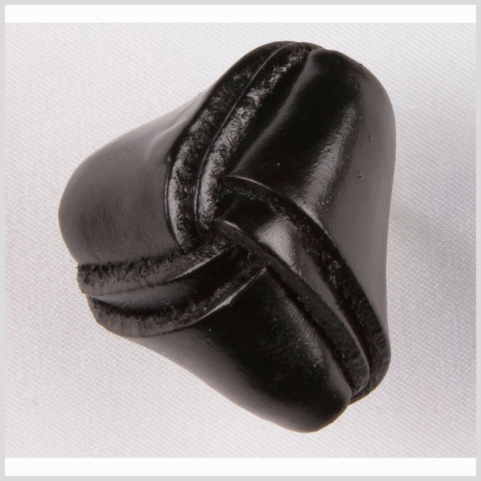Black Leather Button - 40L/25.5mm