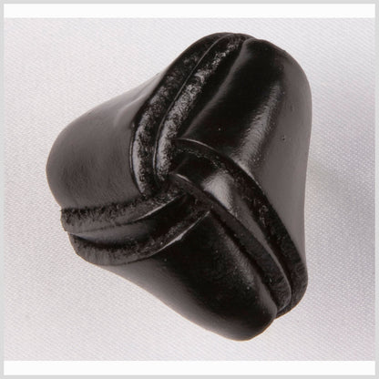 Black Leather Button - 40L/25.5mm