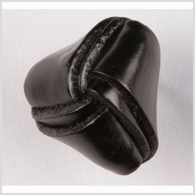 Black Leather Button - 40L/25.5mm
