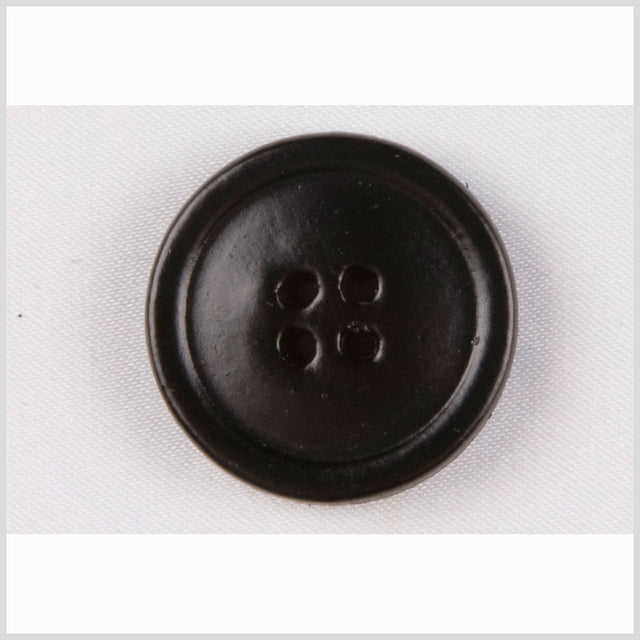 Black Leather Button - 32L/20mm
