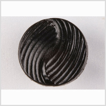 Black Leather Button - 36L/23mm