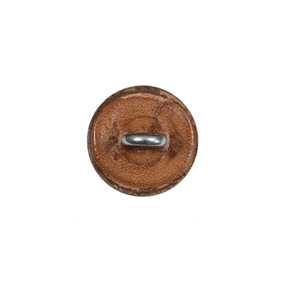 Natural Embossed Leather Shank Back Button - 24L/15mm Detail