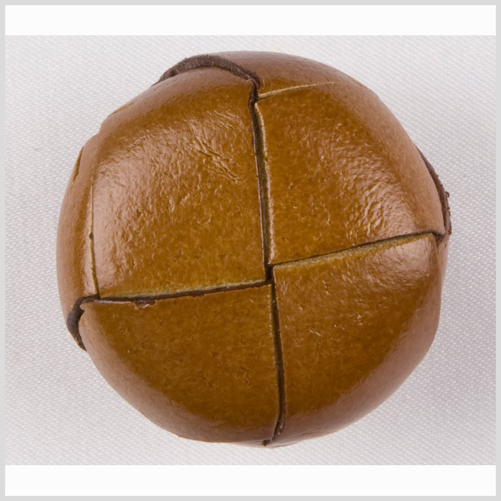 Natural Leather Button - 24L/15mm