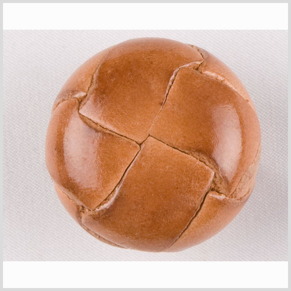 Lacquered Natural Leather Button - 40L/25.5mm