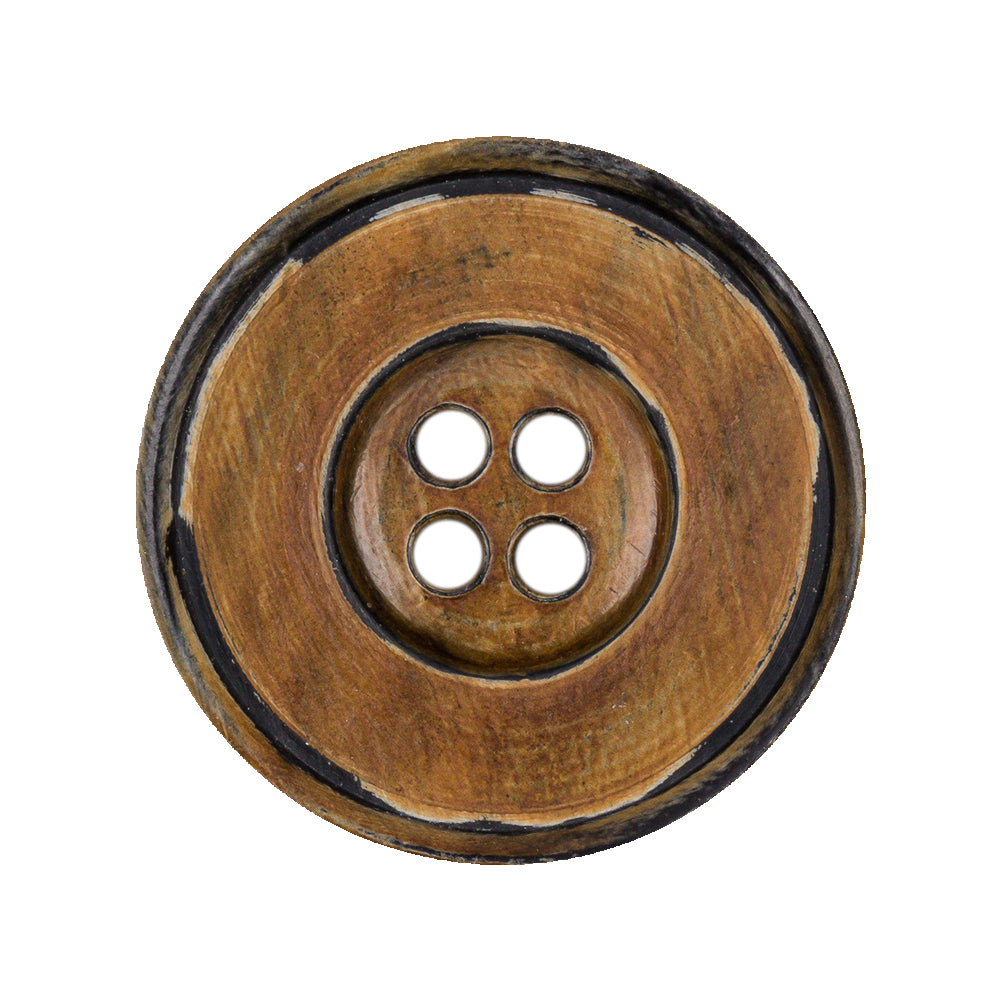 Brown Horn Coat Button - 44L/28mm