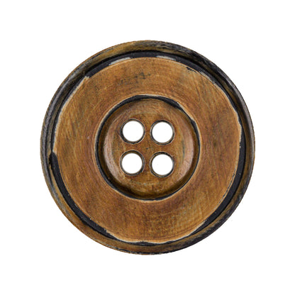 Brown Horn Coat Button - 44L/28mm