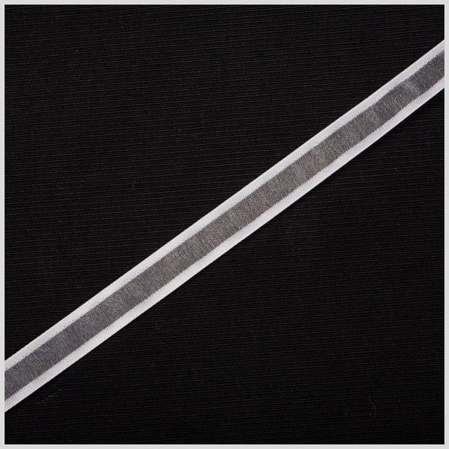 3/8" White Sheer Ribbon with Double Faced Satin Edge