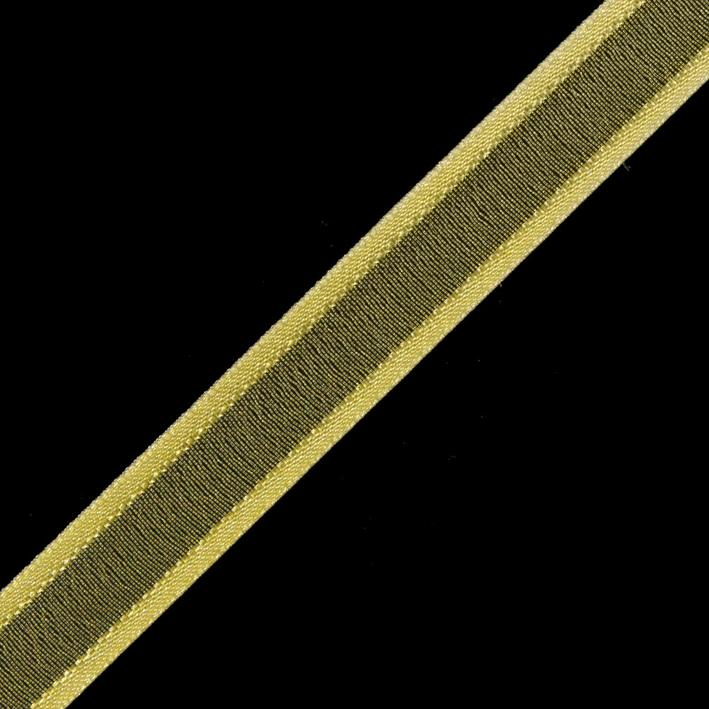 3/8" Lemon Sheer Ribbon with Double Faced Satin Edge Detail