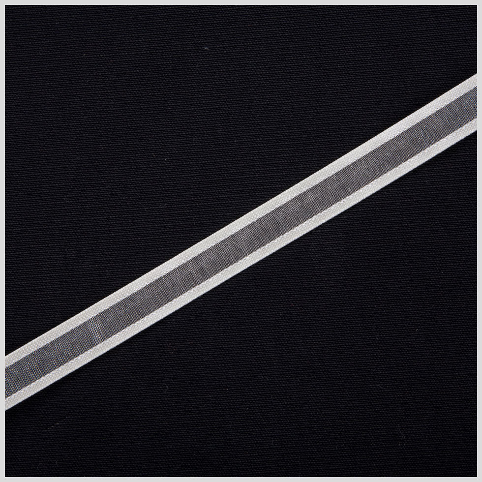 3/8" Ivory Sheer Ribbon with Double Faced Satin Edge