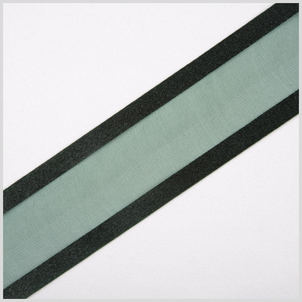Hunter Green Sheer Ribbon with Double Faced Satin Edge - 1.5"