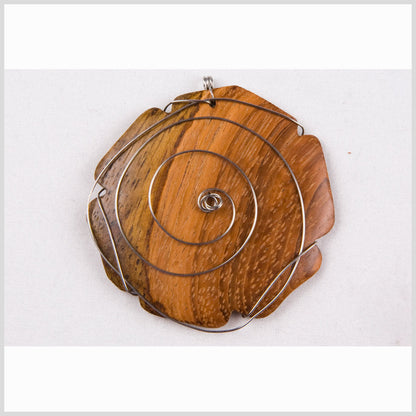 50mm Brown Wood Pendant