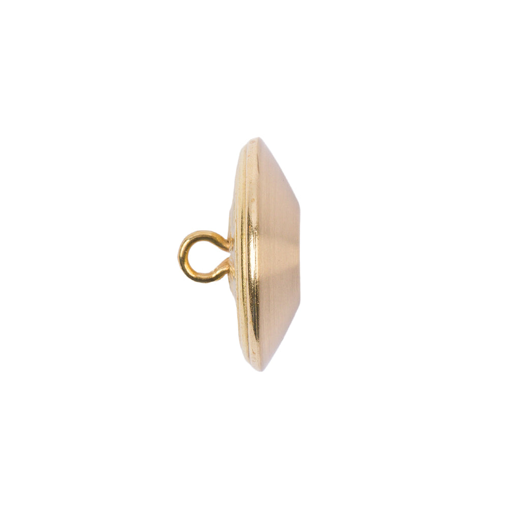 Gold Matte Metal Button - 32L/20mm Folded