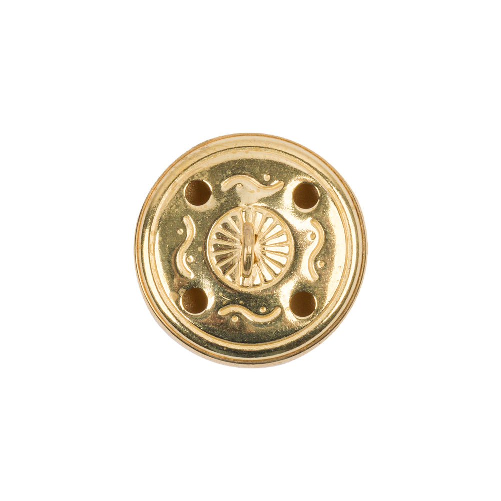 Gold Matte Metal Button - 32L/20mm Detail