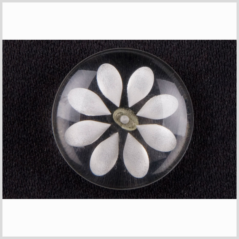 Clear White Plastic Button - 32L/20mm