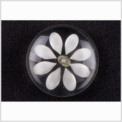 Clear White Plastic Button - 32L/20mm