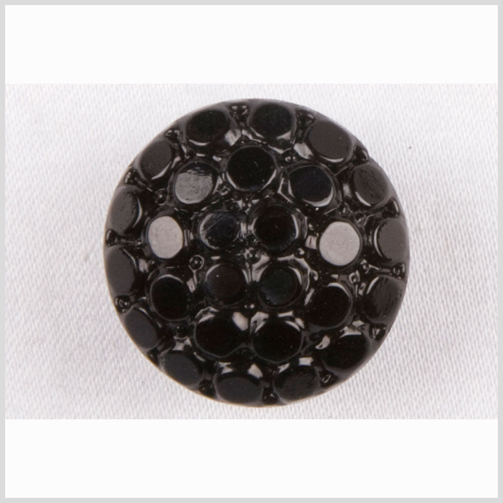 Black Glass Button - 28L/18mm
