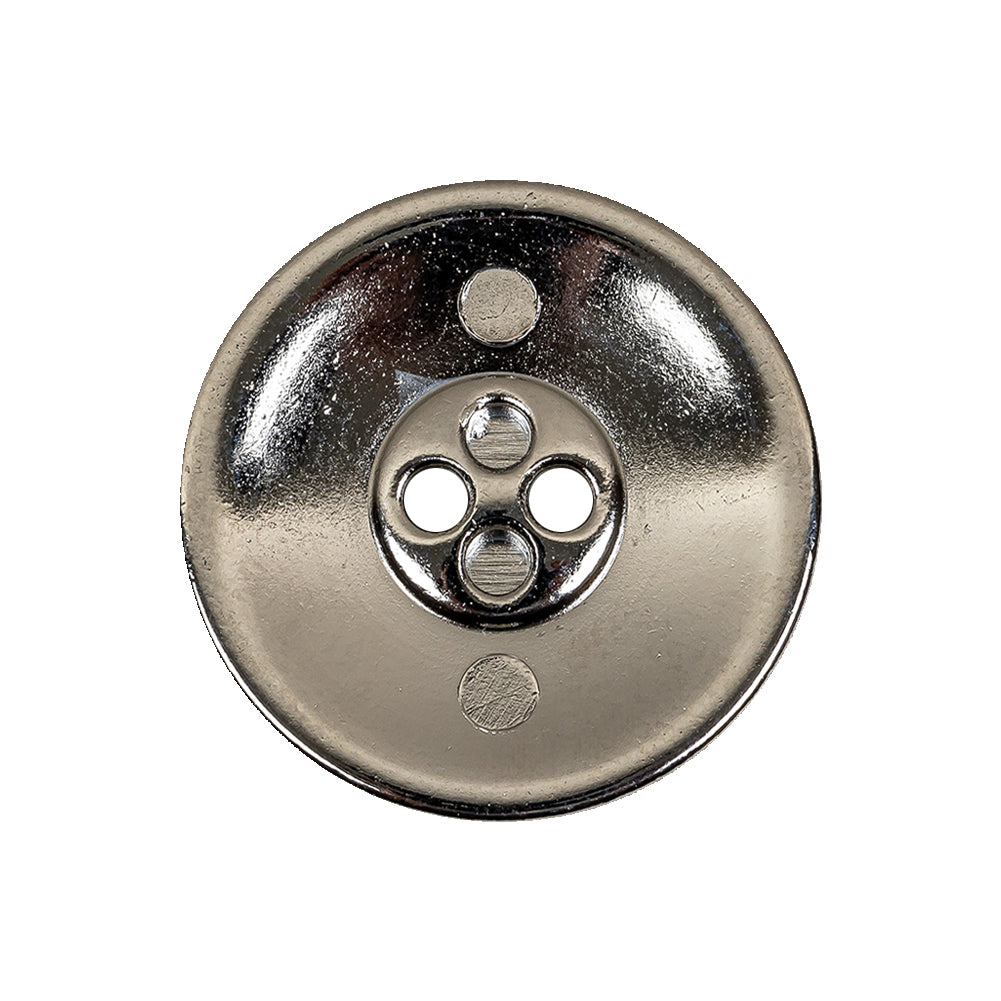 New Silver and Black Metal Coat Button - 40L/25.5mm Detail