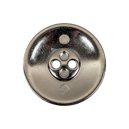 New Silver and Black Metal Coat Button - 40L/25.5mm Detail