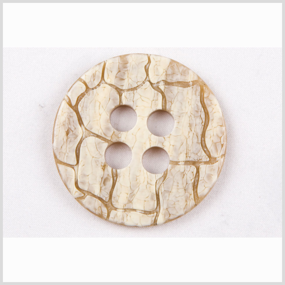Beige Plastic Coat Button - 44L/28mm