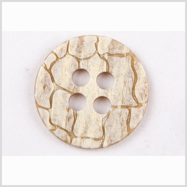 Beige Plastic Coat Button - 44L/28mm