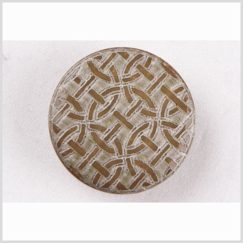 Green Gray Plastic Coat Button - 44L/28mm