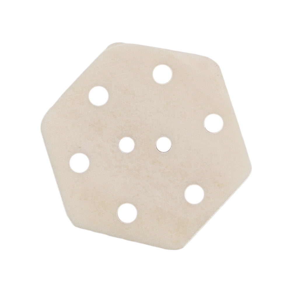 Natural Bone Hexagonal 2-Hole Button - 48L/30.5mm Detail