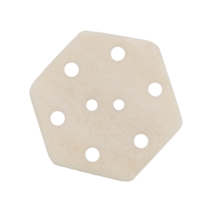 Natural Bone Hexagonal 2-Hole Button - 48L/30.5mm Detail