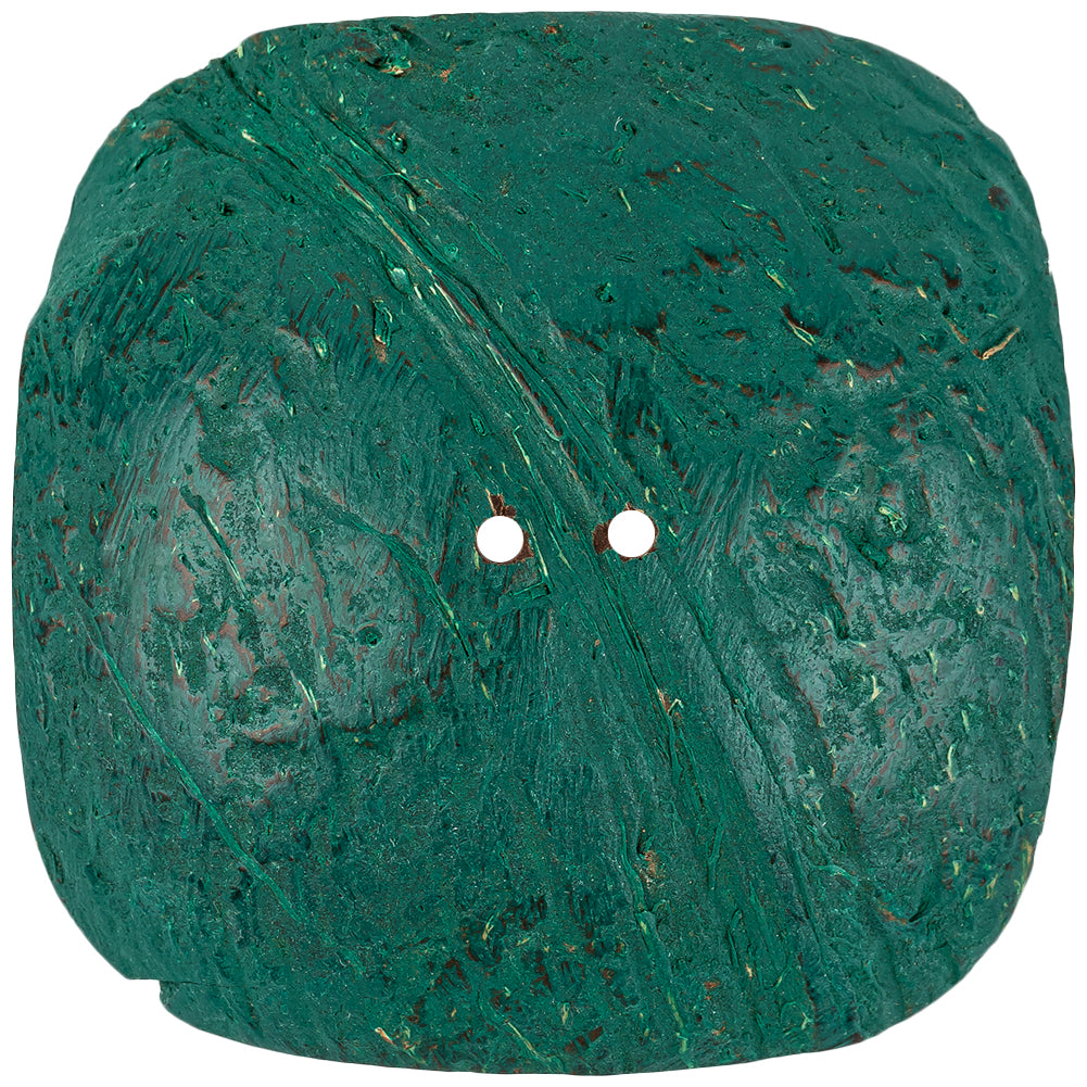 Hunter Green and Silver Foiled 2-Hole Coconut Button - 110L/70mm Detail