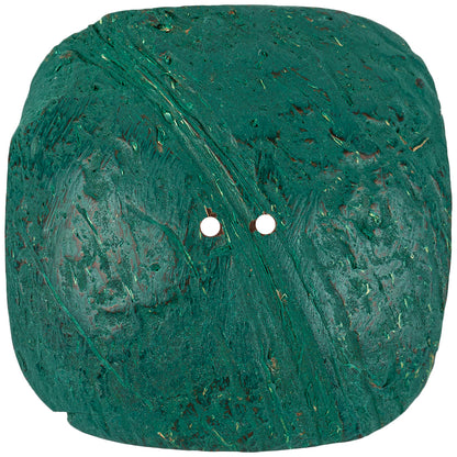Hunter Green and Silver Foiled 2-Hole Coconut Button - 110L/70mm Detail