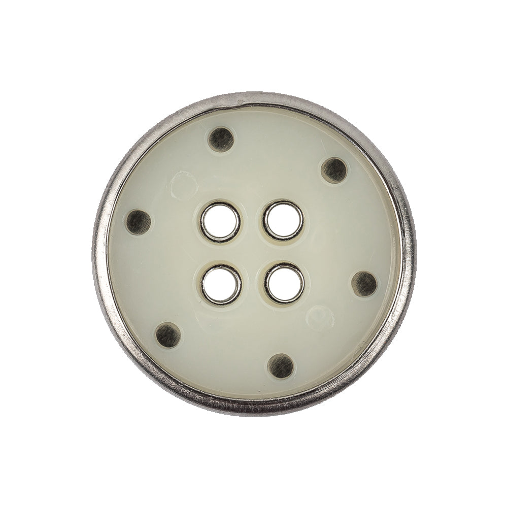 New Silver Metal Coat Button - 40L/25.5mm Detail