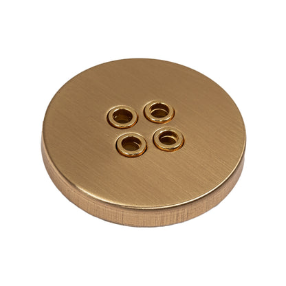 Gold Matte Brass Metal Coat Button - 44L/28mm Folded