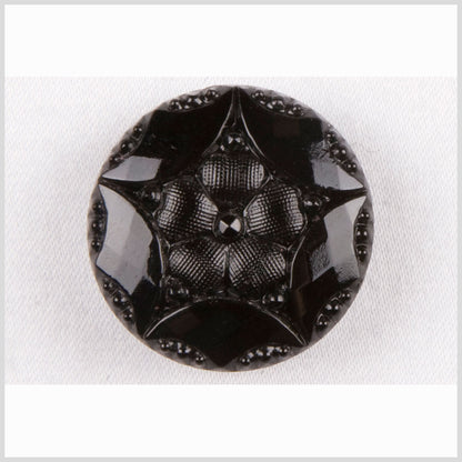 Black Glass Button - 36L/23mm