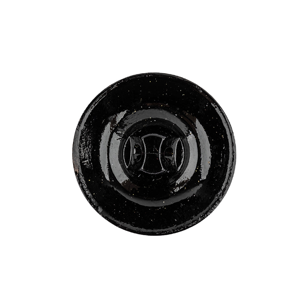 Gold Shaded Glass Button - 36L/23mm Detail
