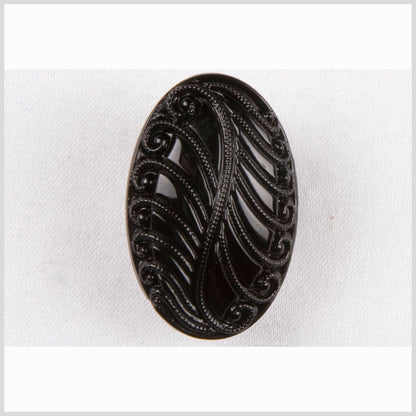 Black Glass Button - 44L/28mm