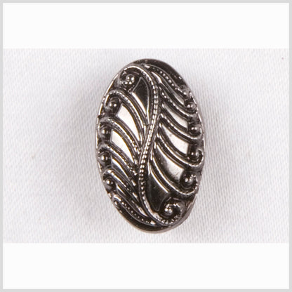Black/Platinum Glass Button - 24L/15mm