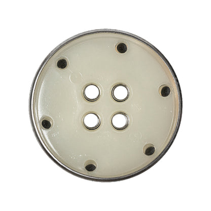 Silver Matte Nickel Metal Coat Button - 44L/28mm Detail