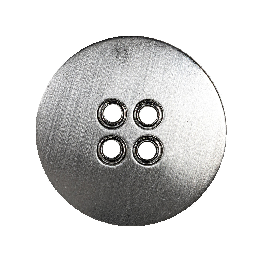 Silver Matte Nickel Metal Coat Button - 44L/28mm