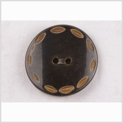 Black Horn Coat Button - 80L/50.8mm