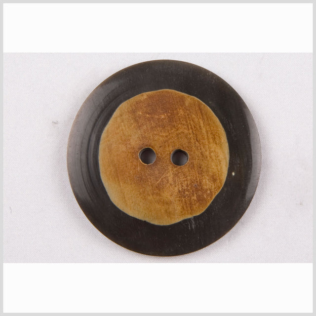 Black/Natural Horn Coat Button - 80L/50.8mm