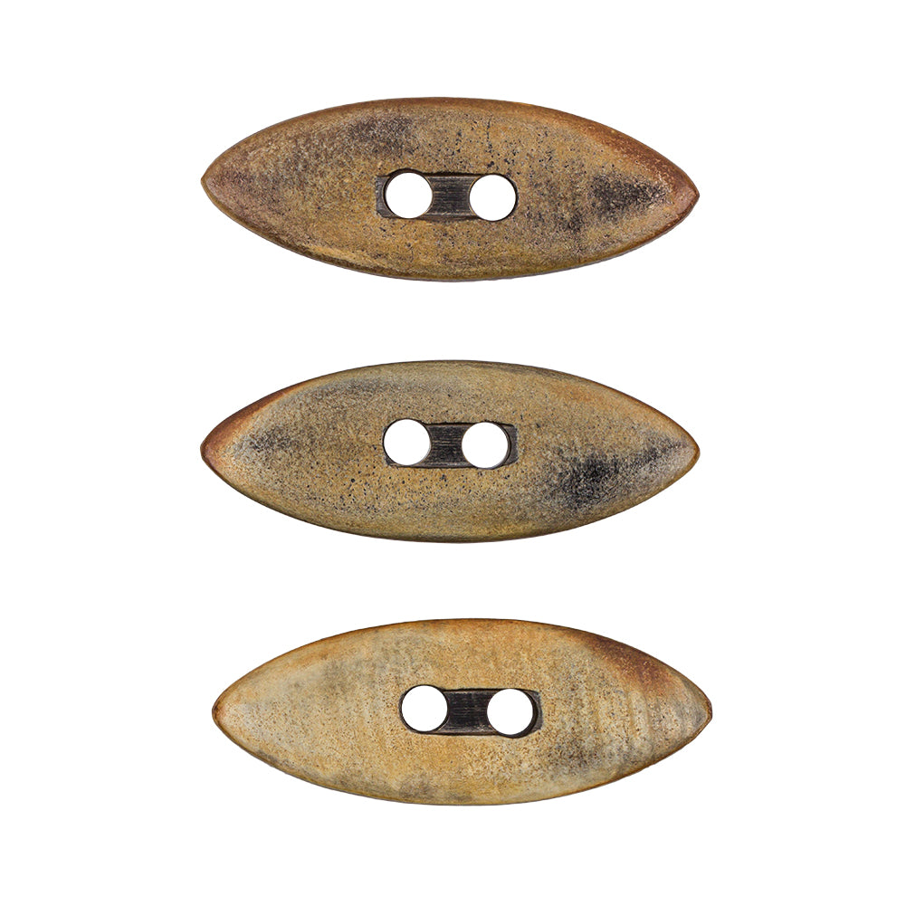 Black/Natural Horn Toggle - 90L/57mm Folded