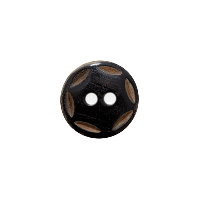 Black Horn Button - 24L/15mm